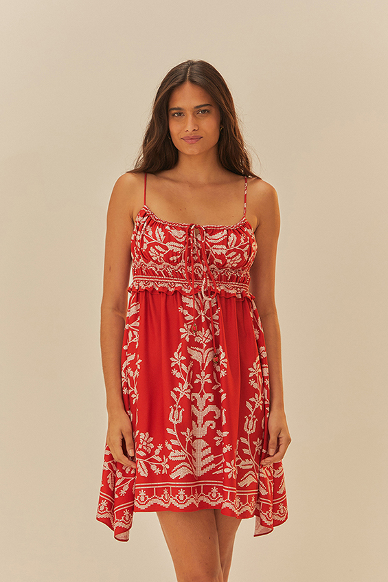 VESTIDO CURTO RELICARIO TROPICAL