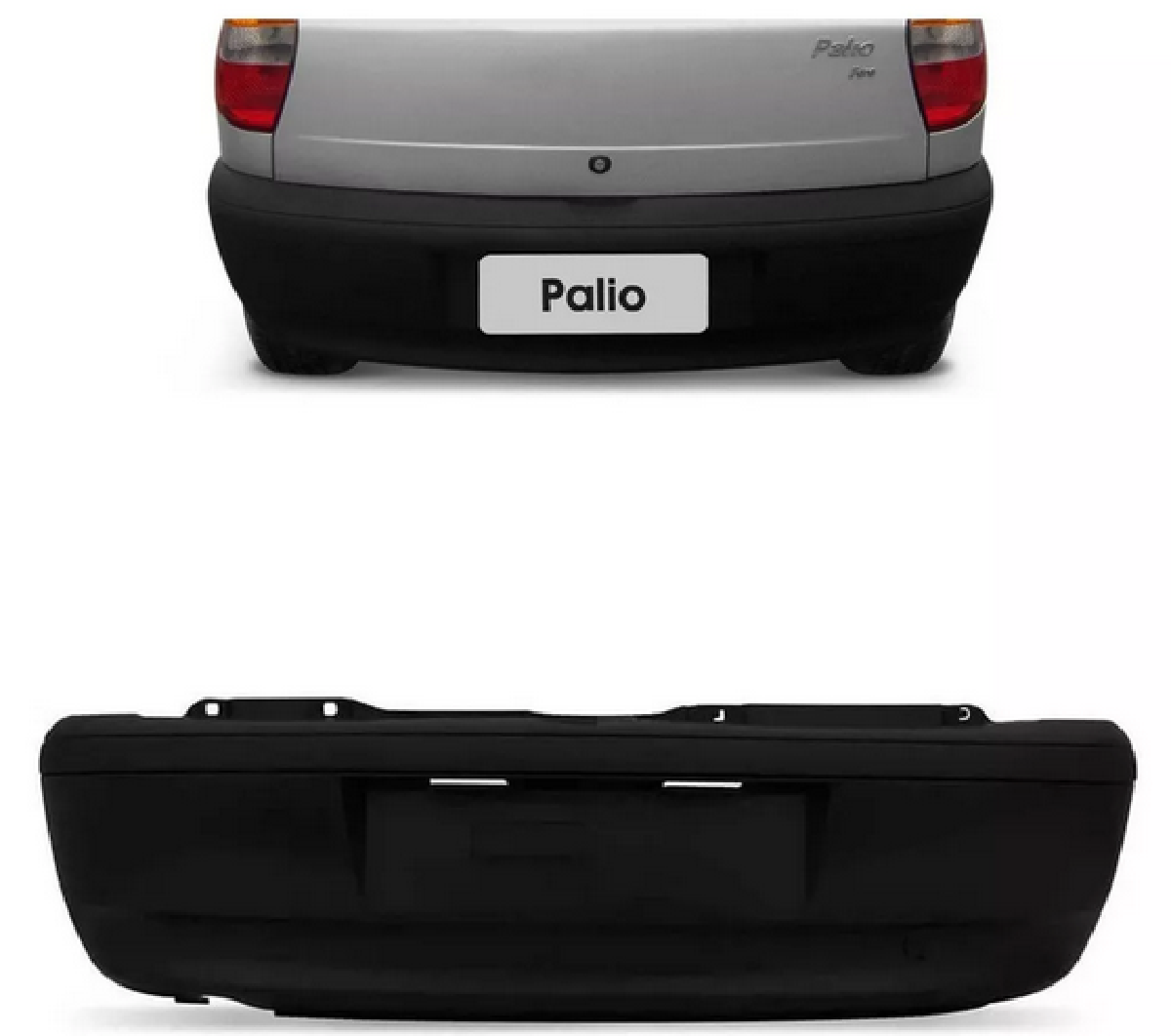 Parachoque Traseiro Palio 2001 2002 2003 Preto Liso
