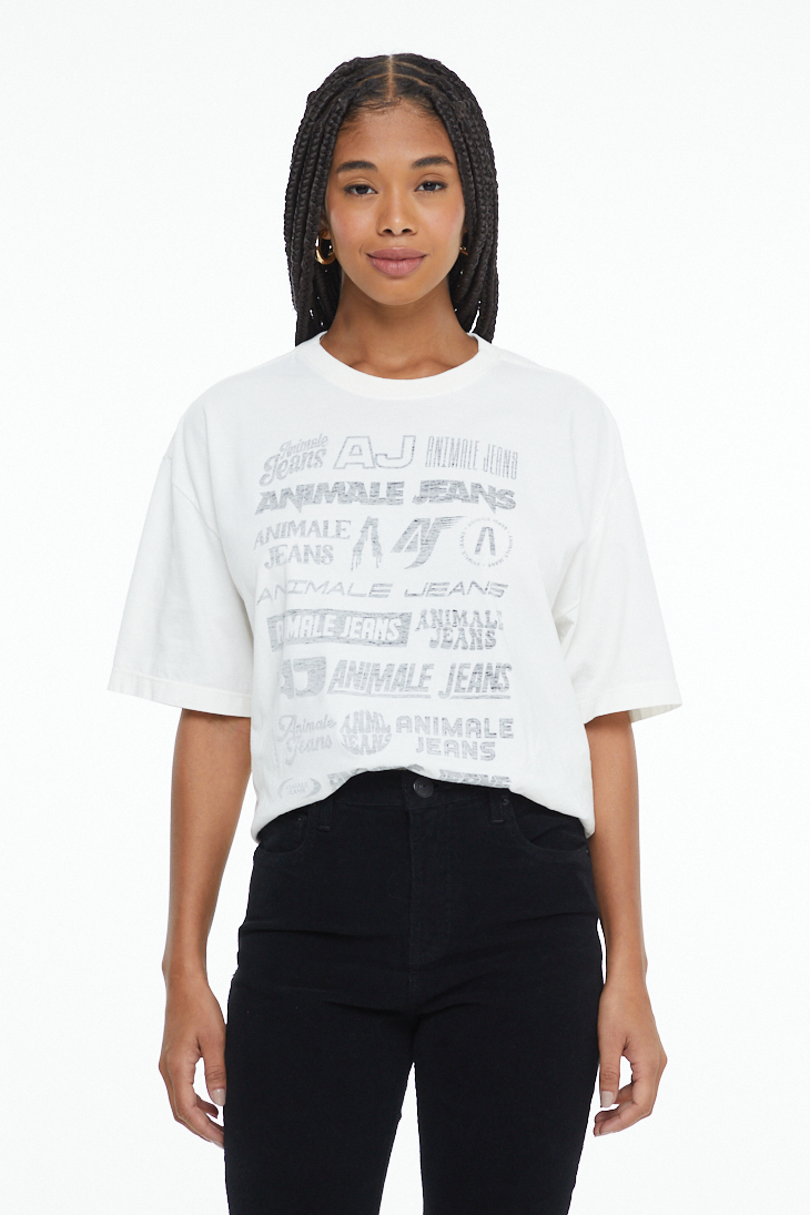 TSHIRT MALHA OVERSIZED LOGOMANIA OFF