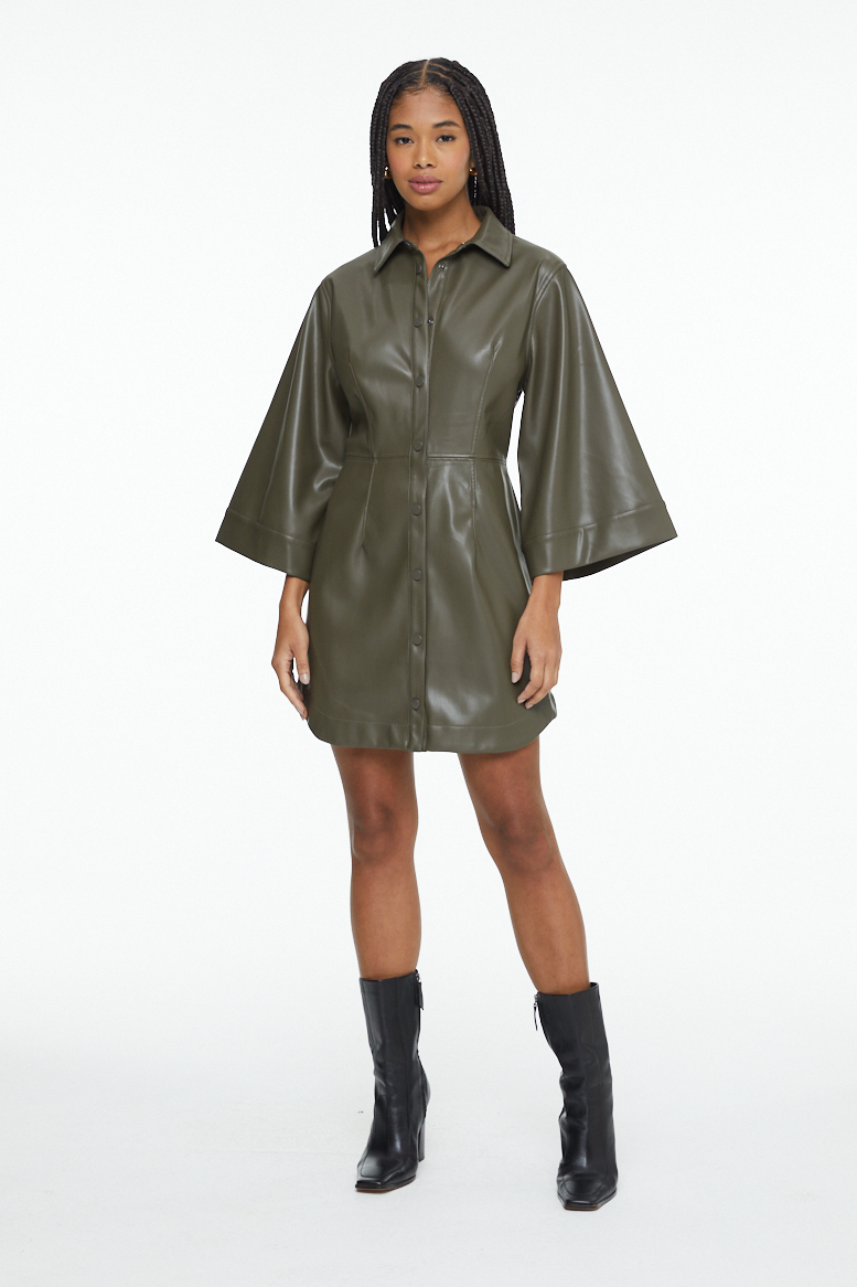 VESTIDO LIKE LEATHER CURTO