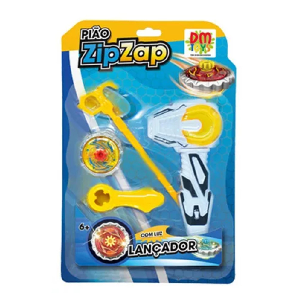 Pião Zip Zap Lançador Cores Sortidas