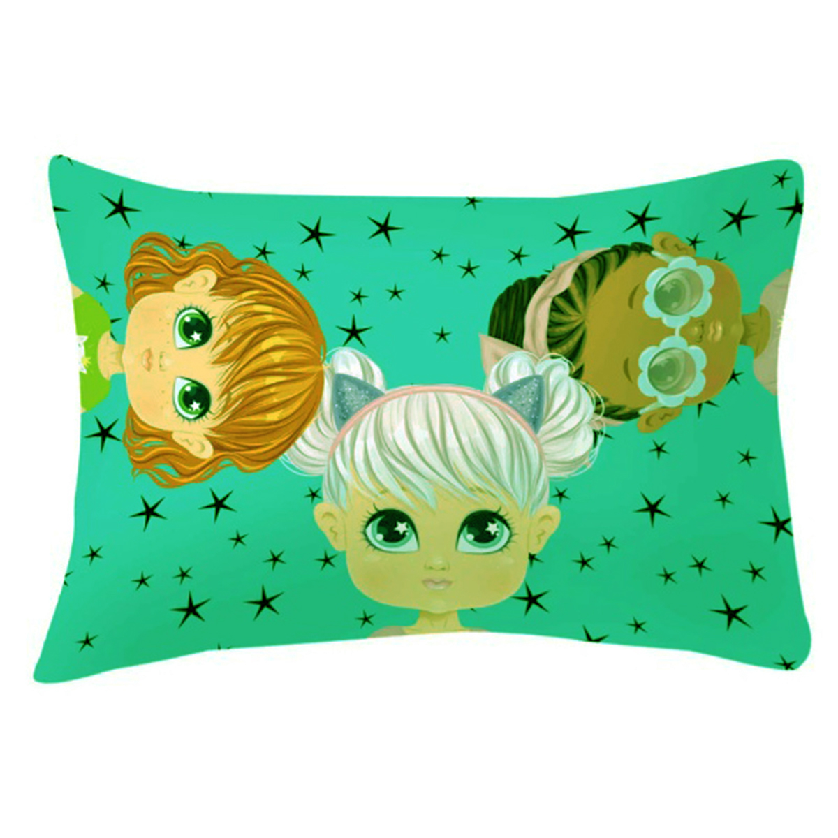Fronha Portallar Malha 100% Algodao Estampa Localizada Juju 48cmx68cm Branca