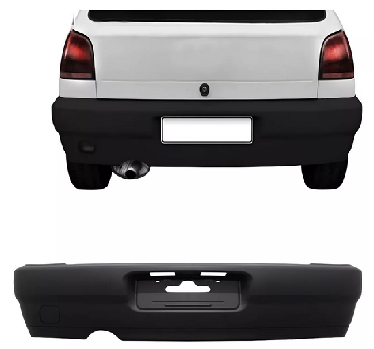 Parachoque Traseiro Gol G2 1995 Até 2005 Preto Texturizado