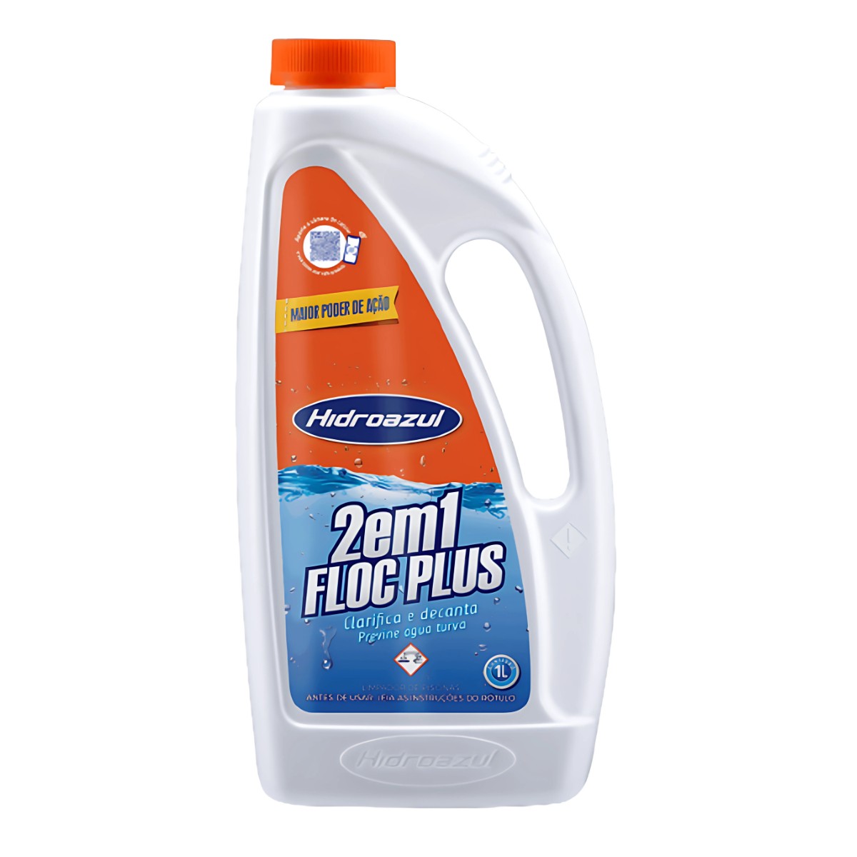 Floc Plus 2 em 1 Clarificante e Decantador para Piscinas 1 Litro - Hidroazul