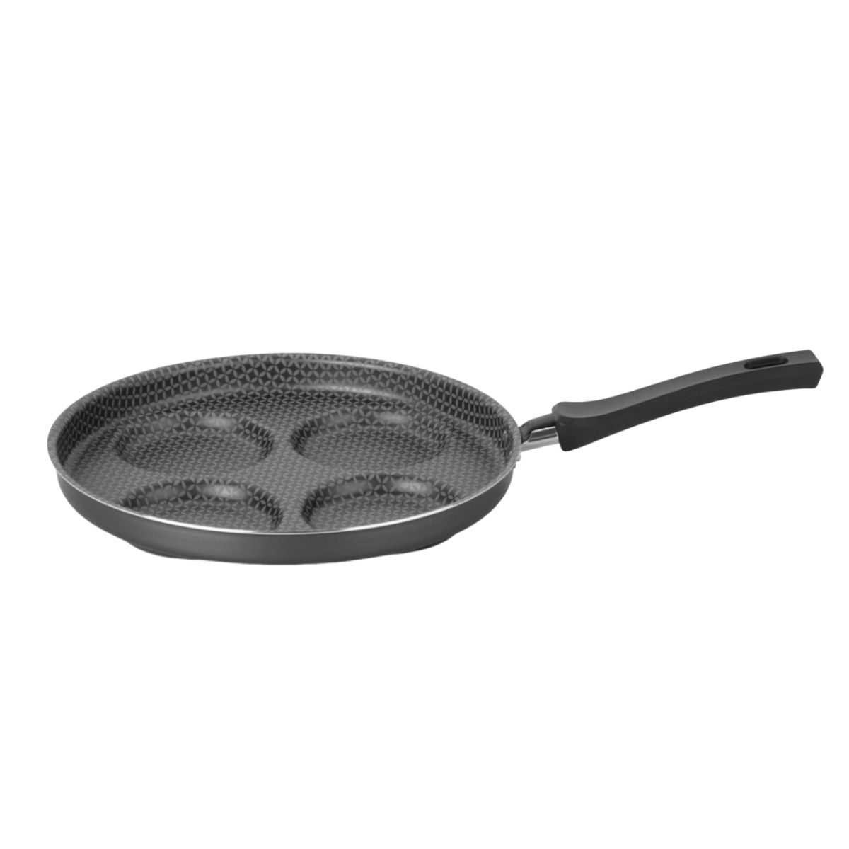 Frigideira Gourmet 4 ovos antiaderente Preto Multiflon 55044