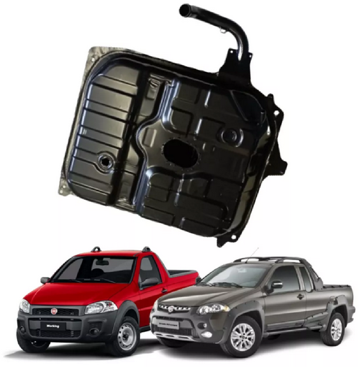 Tanque Combustível Strada 2000 2009 Até 2020 Aço Carbono 58l