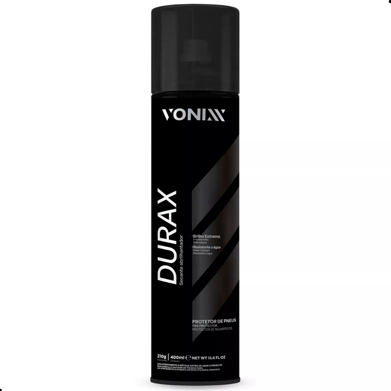 DURAX 400ml Vonixx Pretinho Aerosol Brilho Extremo Selante