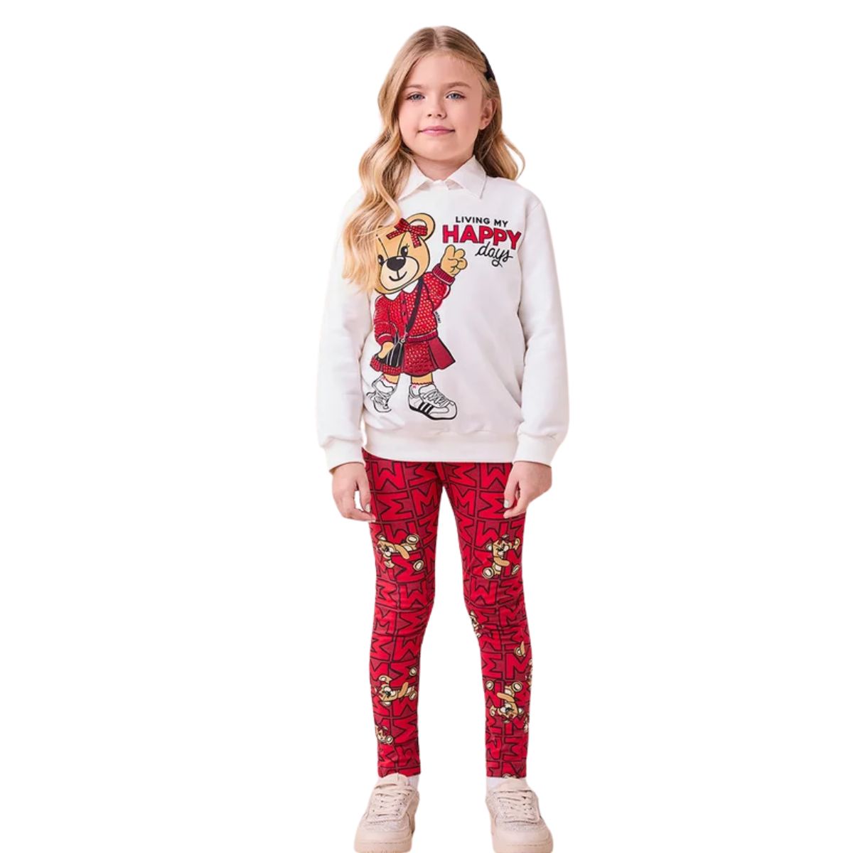 Conjunto Momi Blusa Moletom e Legging Ursos H6193