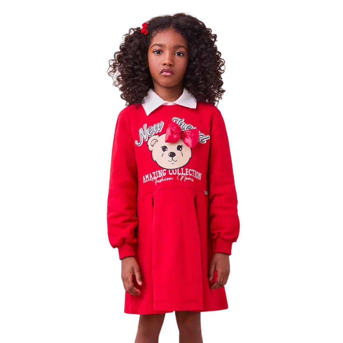 Vestido Momi Vermelho Urso H5971
