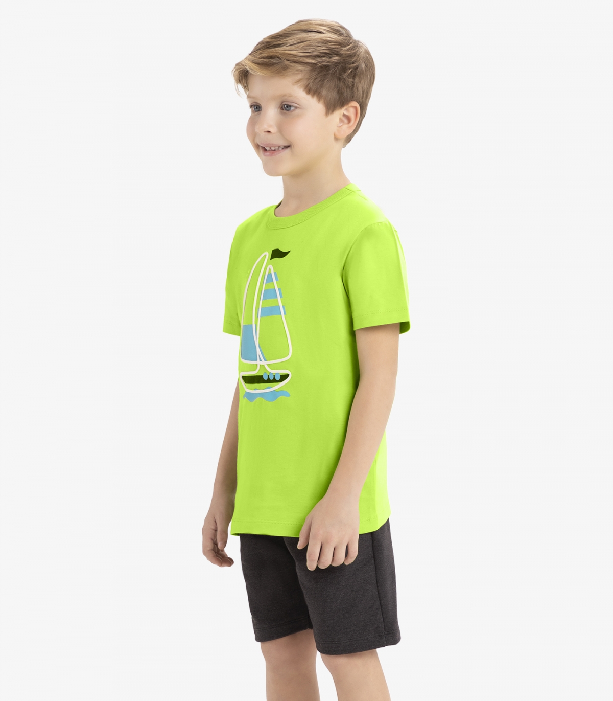 Conjunto Infantil Camiseta Com Bermuda Rovi Kids