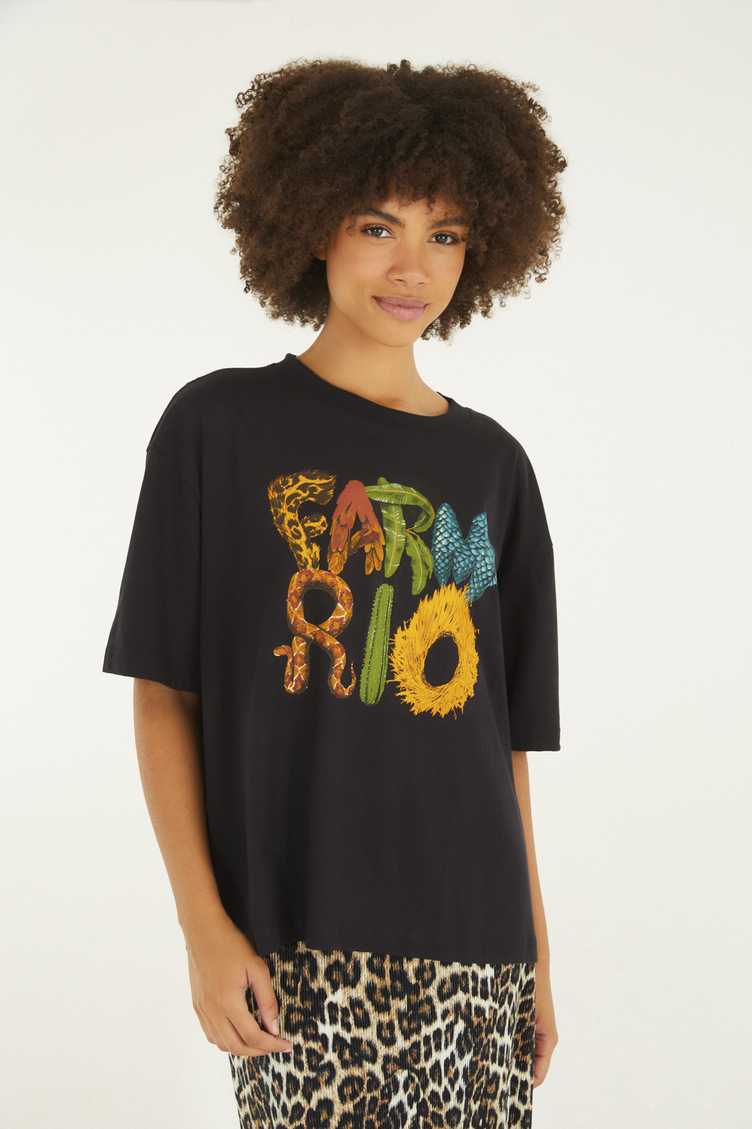 TSHIRT QUADRADA FARMRIO BICHOS