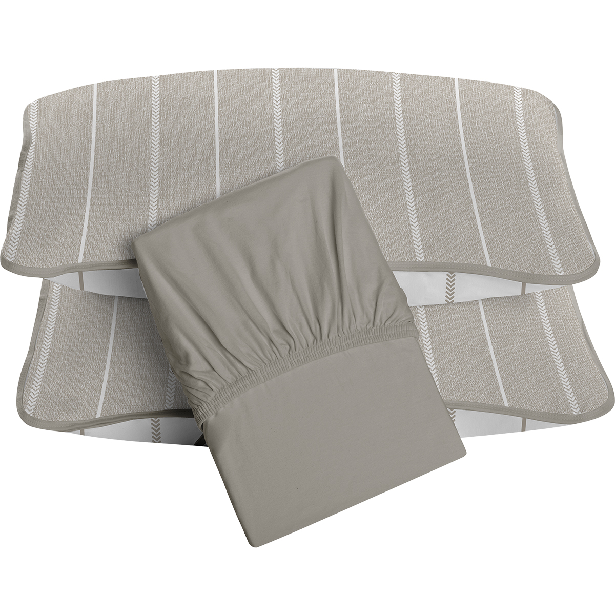 Jogo de Cama Tecebem King Malha 100% Algodão Omar 3 peças Premium Castanho
