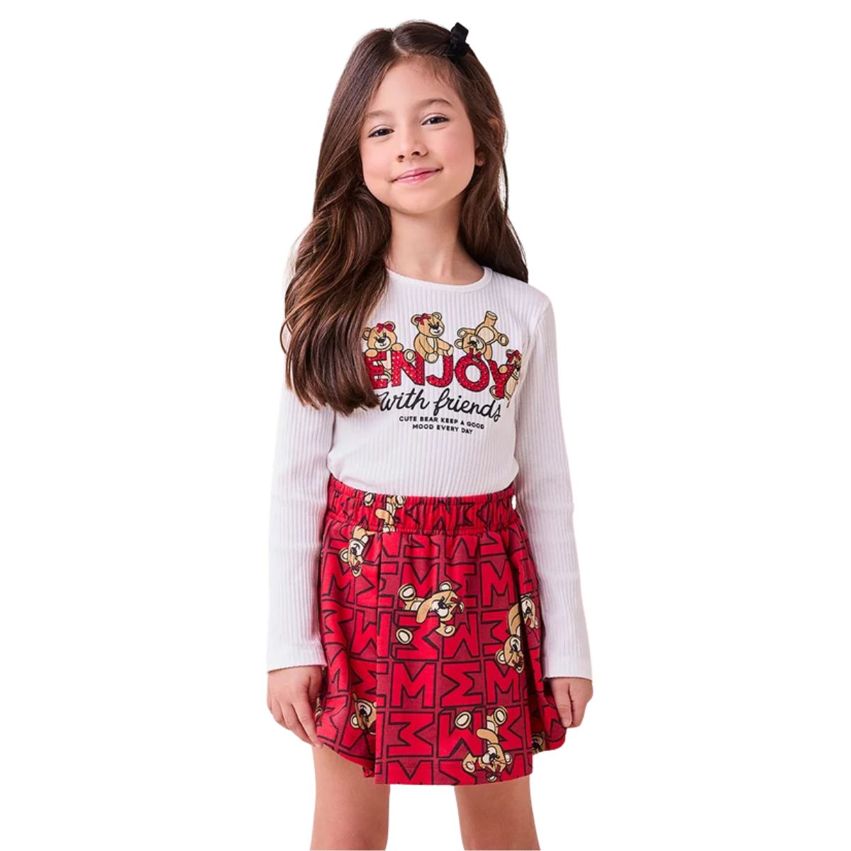 Conjunto Momi Manga Longa e Shorts Ursos H6191