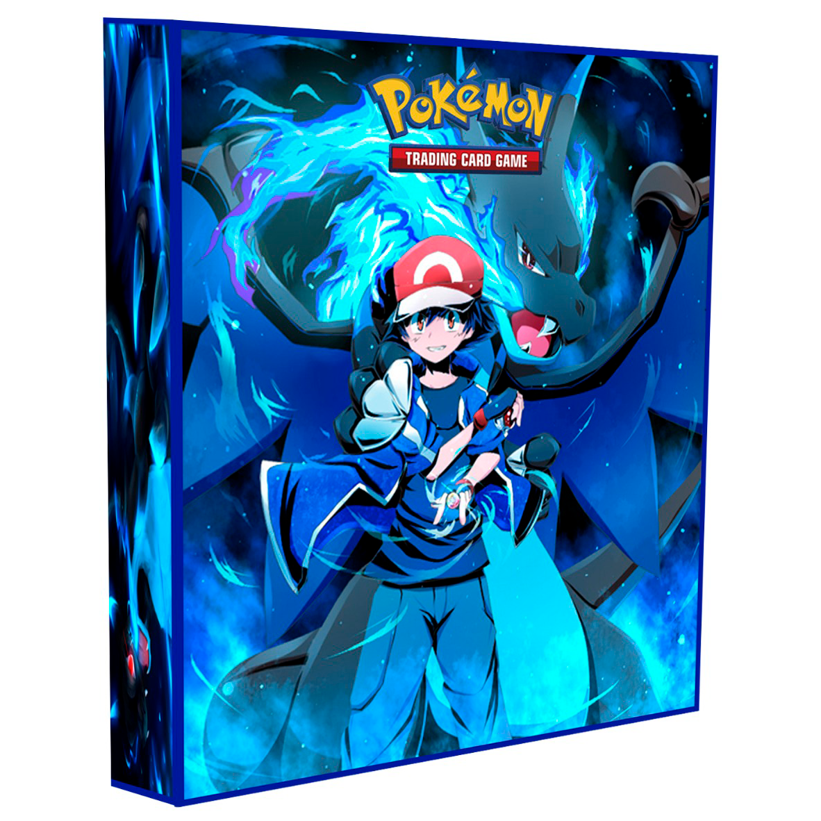 FICHARIO POKEMON CHARIZARD SHINY & ASH (9 BOLSOS)