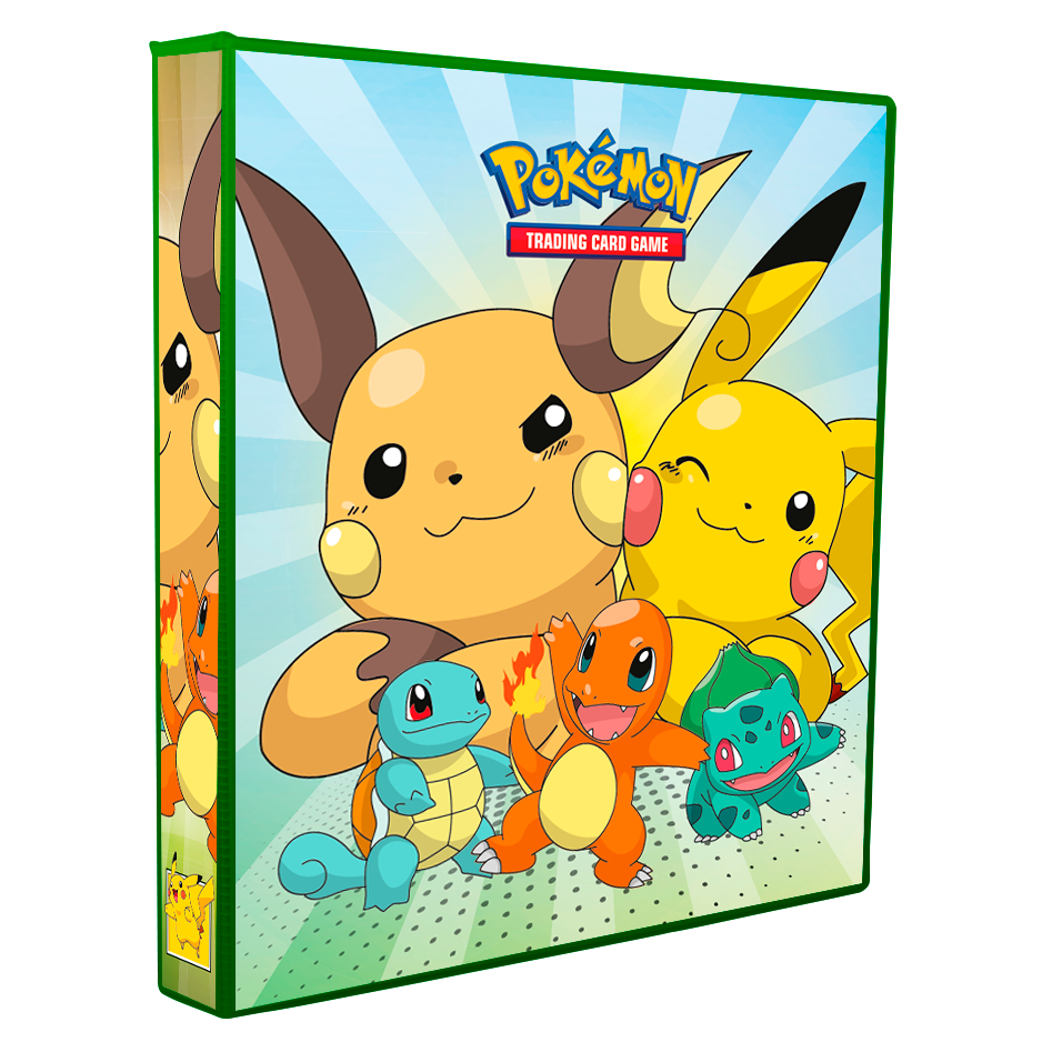 FICHARIO MINI POKEMON PIKACHU & AMIGOS (4 BOLSOS) + 10 FOLHAS