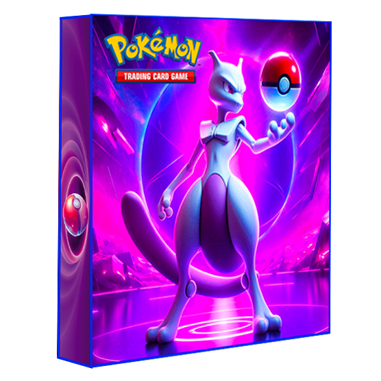 FICHARIO MINI POKEMON MEWTWO (4 BOLSOS) + 10 FOLHAS