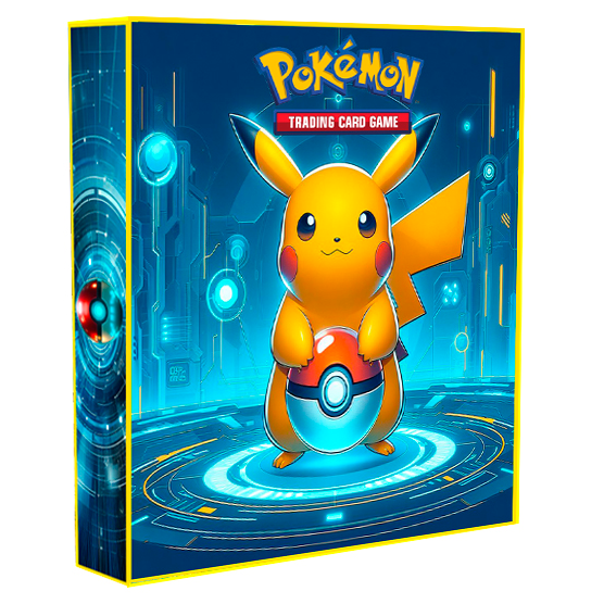 FICHARIO EUREKKKA MINI POKEMON PIKACHU (4 BOLSOS) + 10 FOLHAS