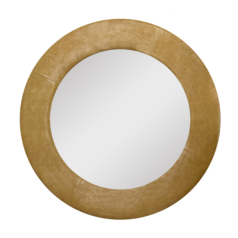Espelho Decorativo Madrid Corino 60cm Redondo