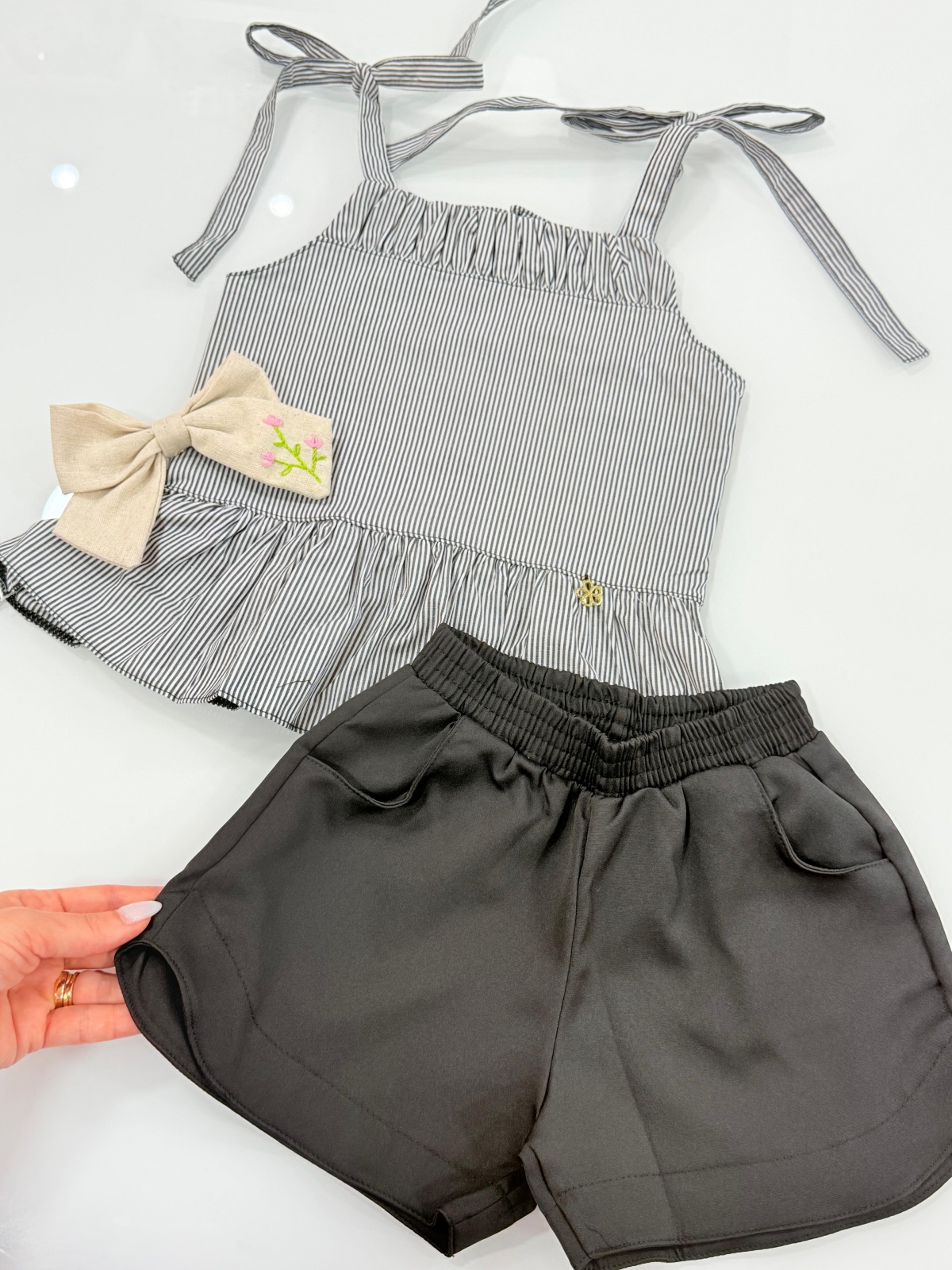 Conjunto Eva Listras Preto