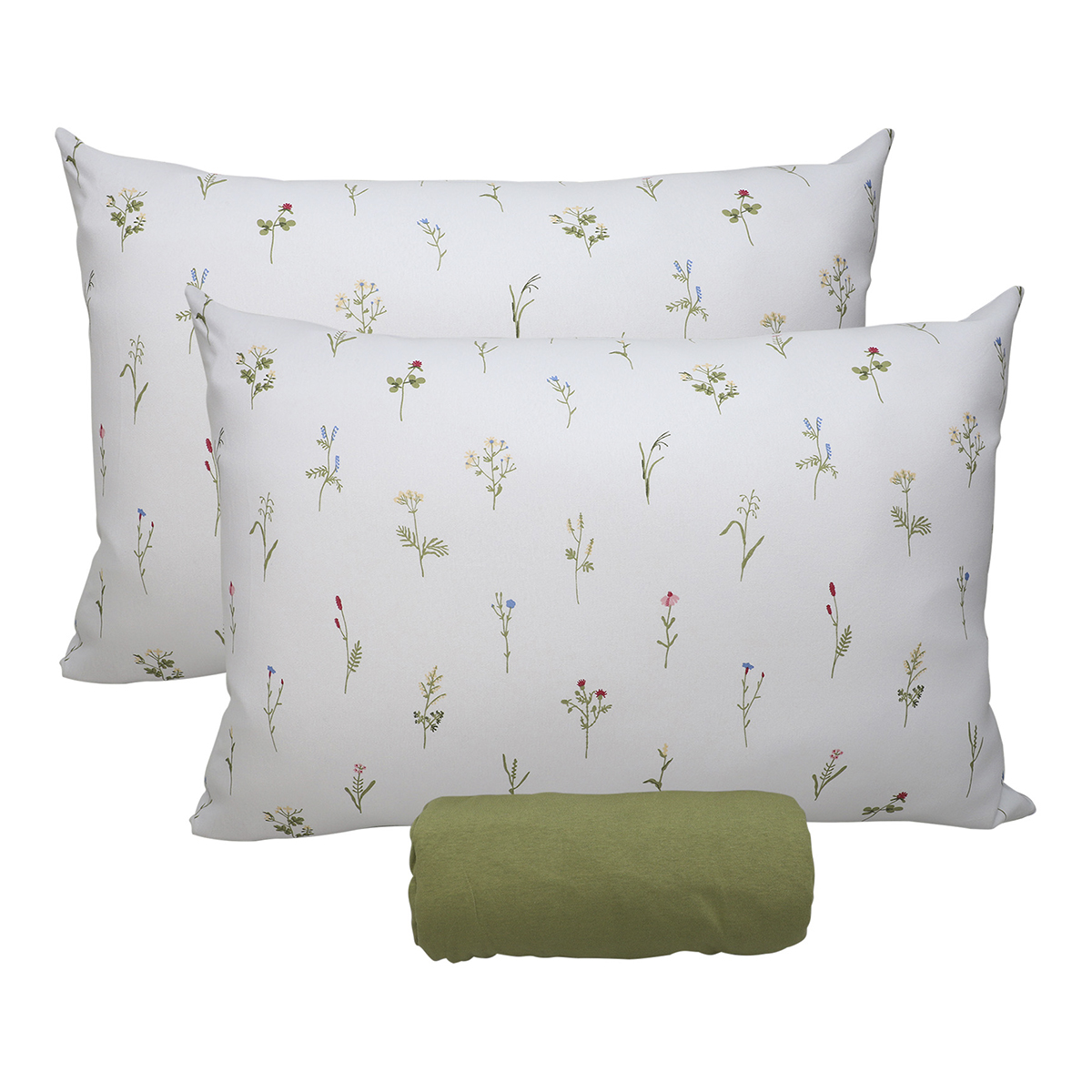 Jogo de Cama Portallar King Malha 100% Algodão Premiun Classic Vitoria 3 Peças Verde Pedra