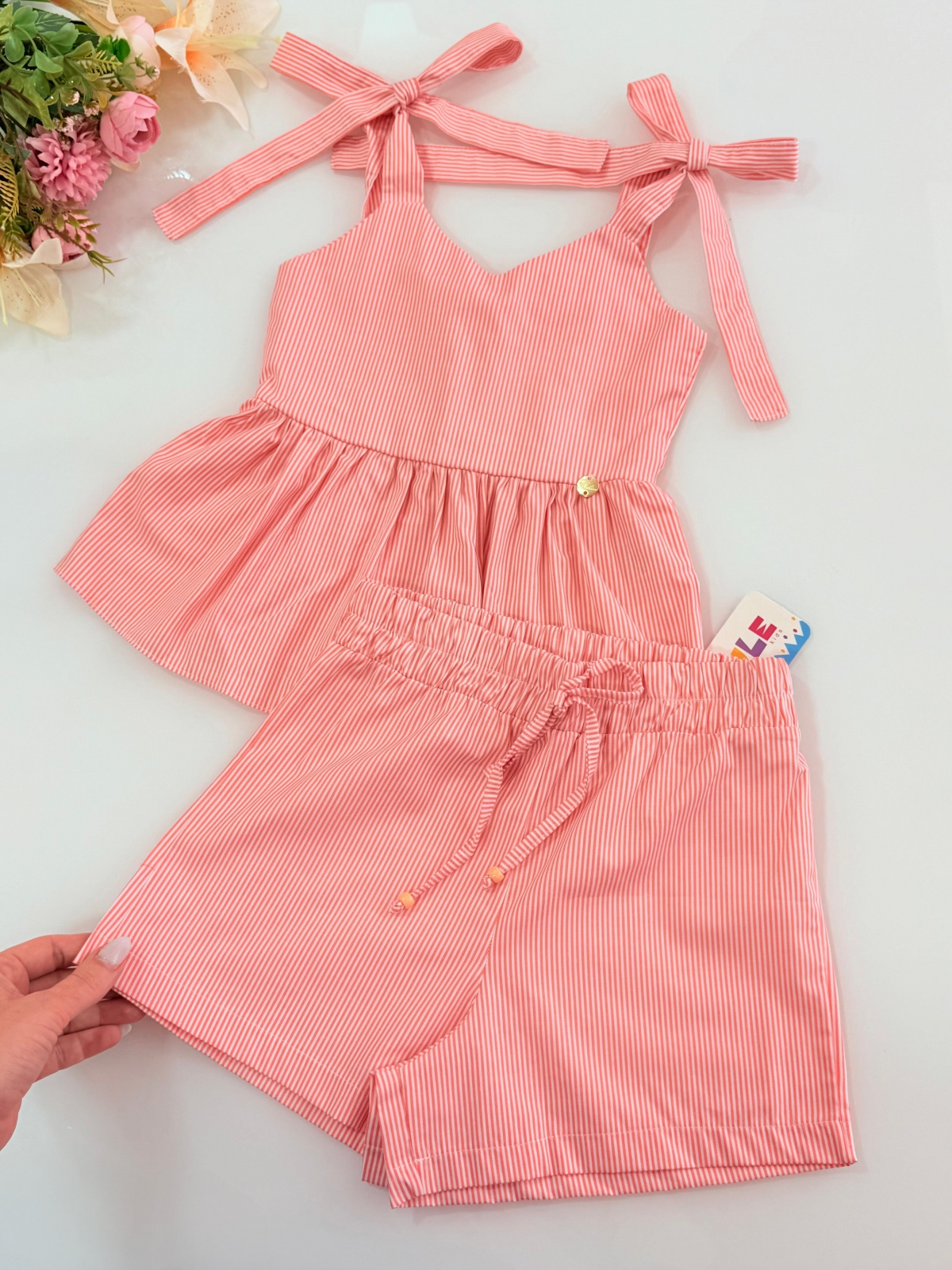 Conjunto Listras Salmão
