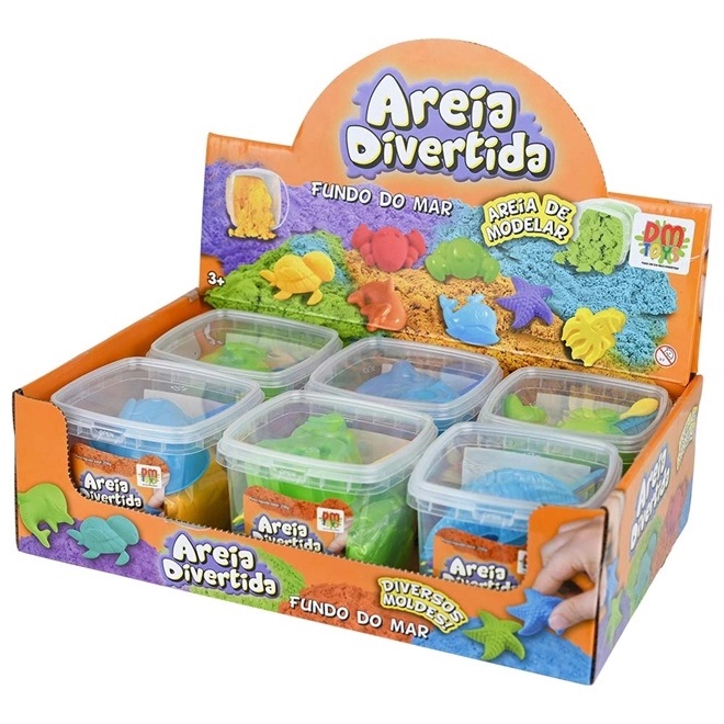 AREIA DIVERTIDA BALDINHO FUNDO DO MAR 250G 6647 - DM TOYS
