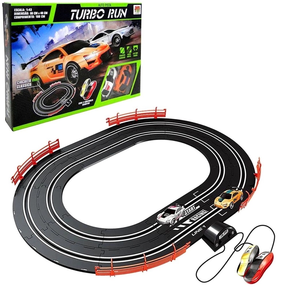 AUTO PISTA TURBO RUN CIRCUITO OVAL - DM TOYS