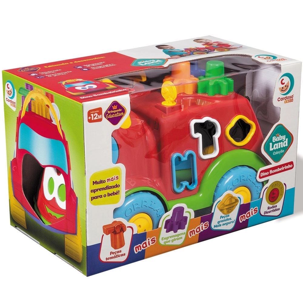BRINQ. CARDOSO BABY LAND DINO BOMBEIRINHO 3027