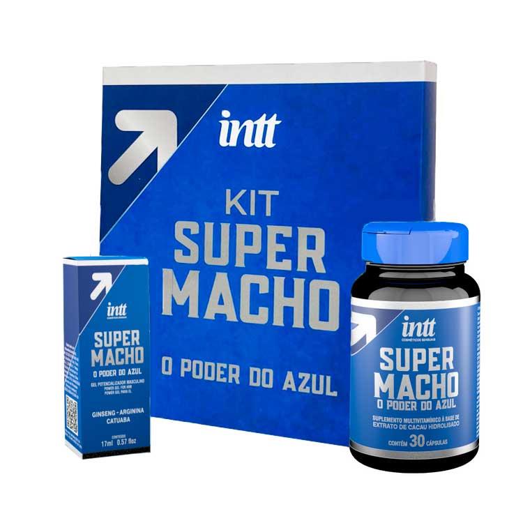 Kit Super Macho com Gel Potencializador e Suplemento Multivitamínico Masculino - Intt