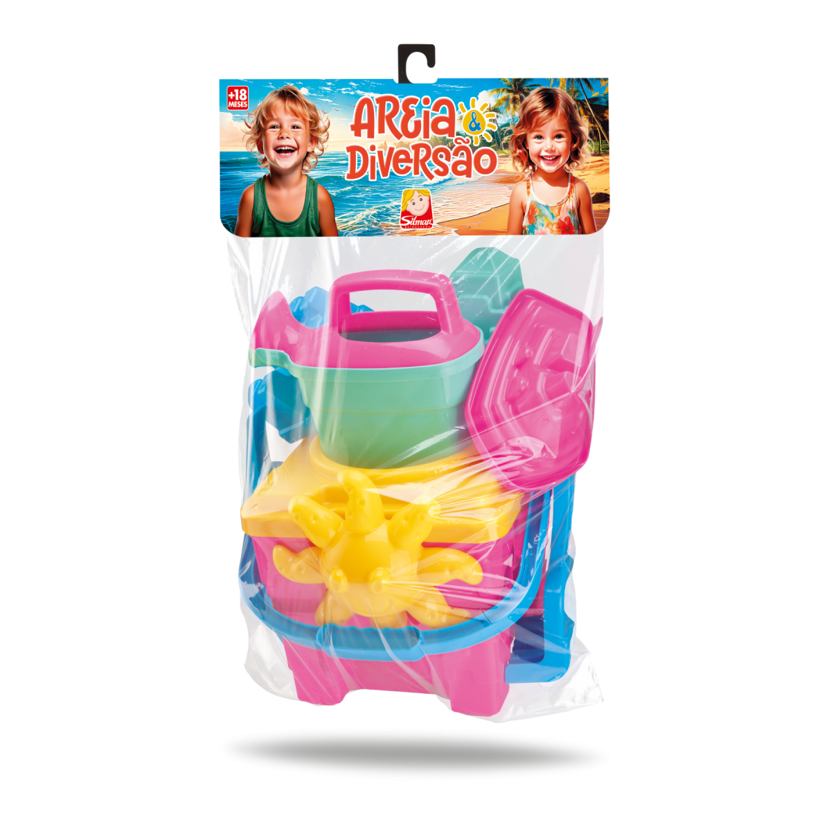 BRINQ SILMAR KIT PRAIA (ROSA)