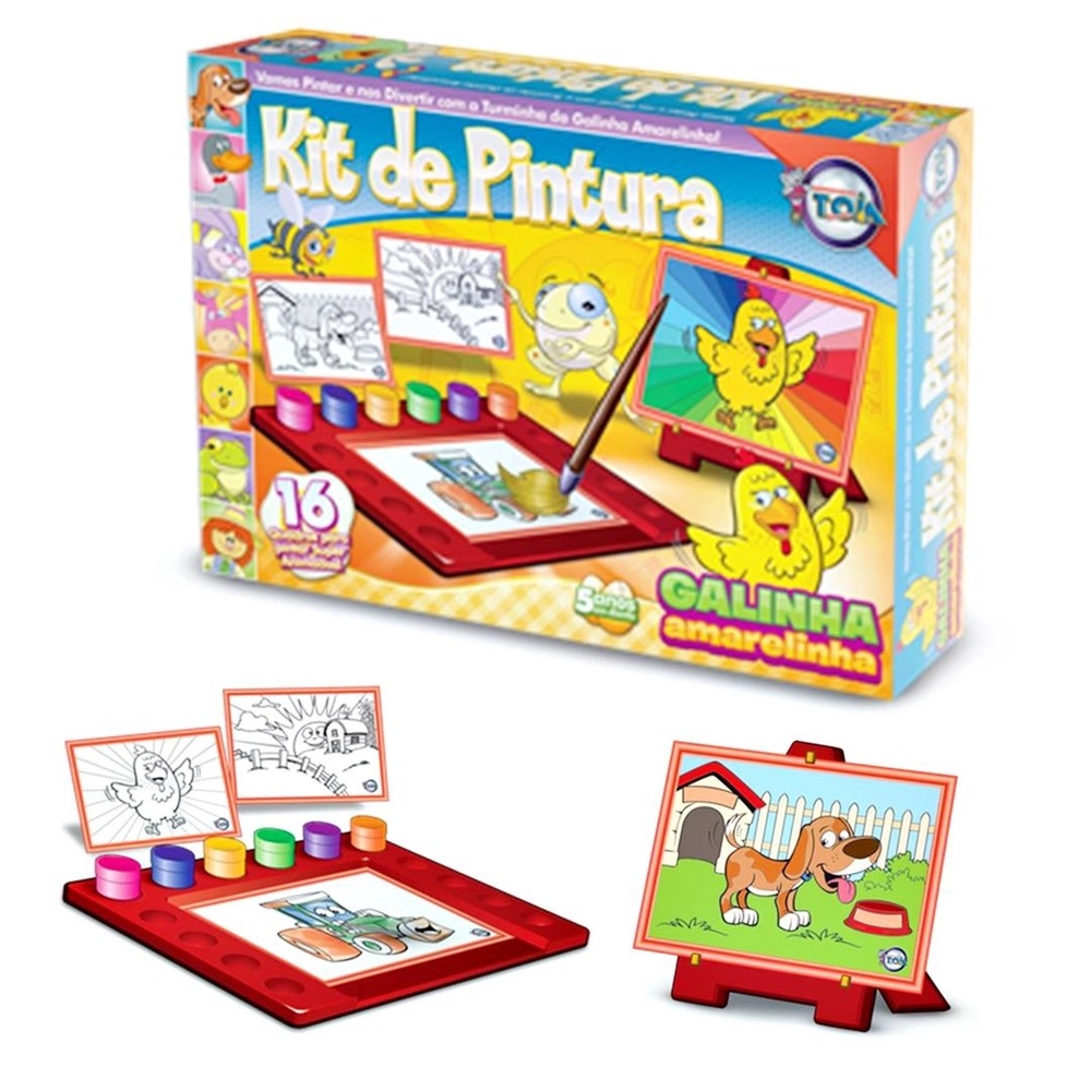KIT DE PINTURA GALINHA AMARELINHA