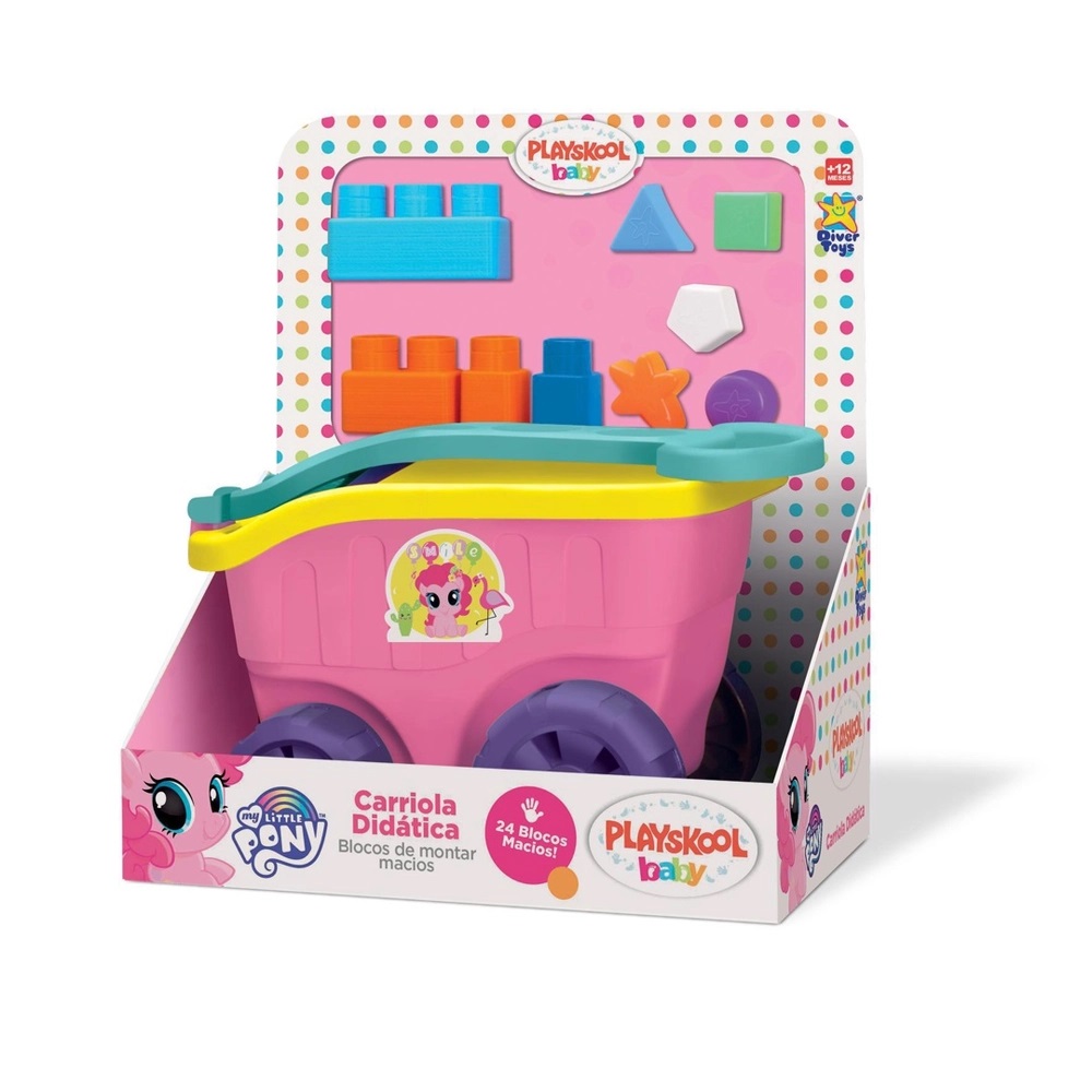 BRINQ. DIVERTOYS CARRIOLA DIDATICA PLAYSKOOL LITTLE PONEY 8148