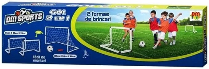 BRINQUEDO FUTEBOL GOL 2 EM 1 DM SPORTS - DM TOYS