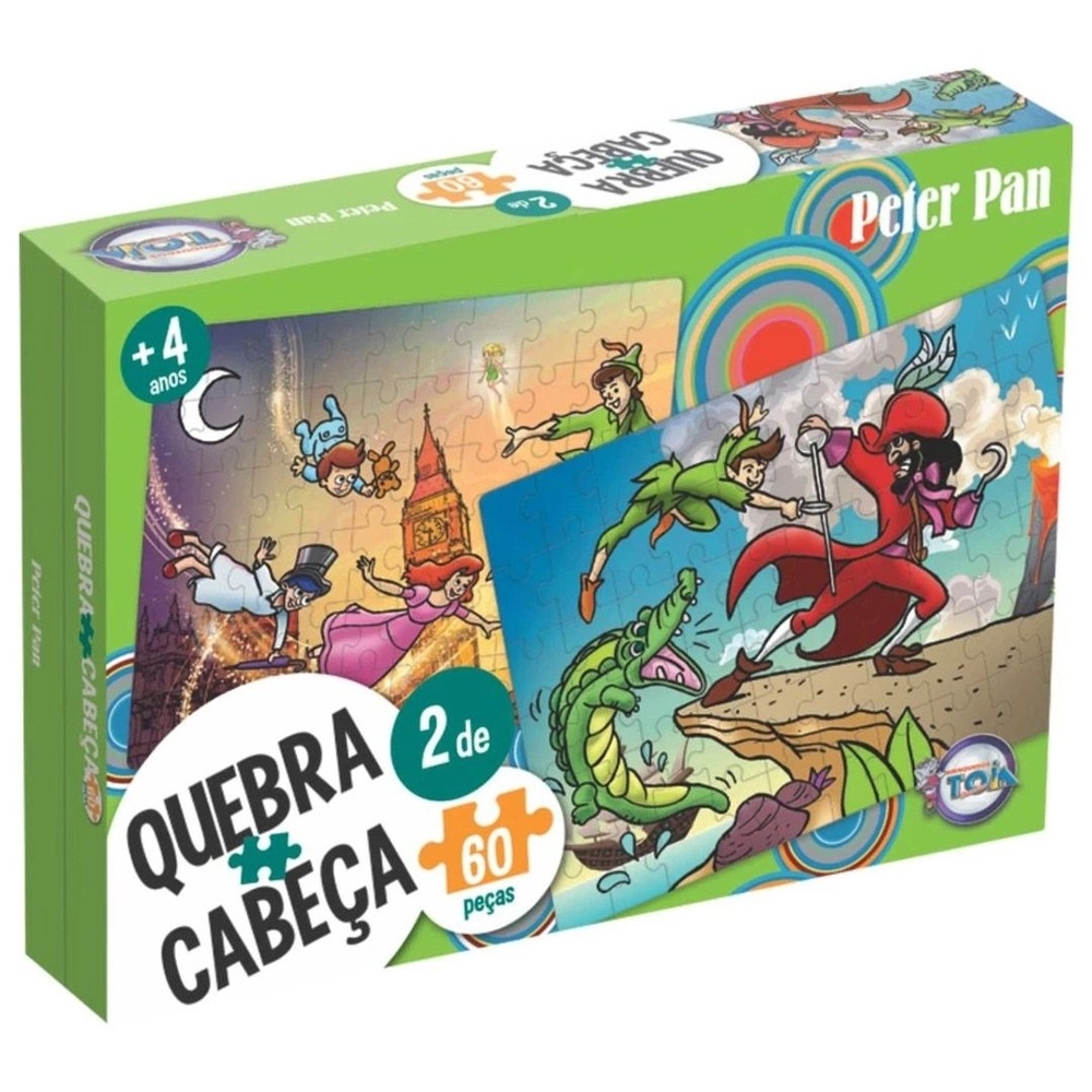 QUEBRA CABECA PETER PAN 60 PECAS - TOIA