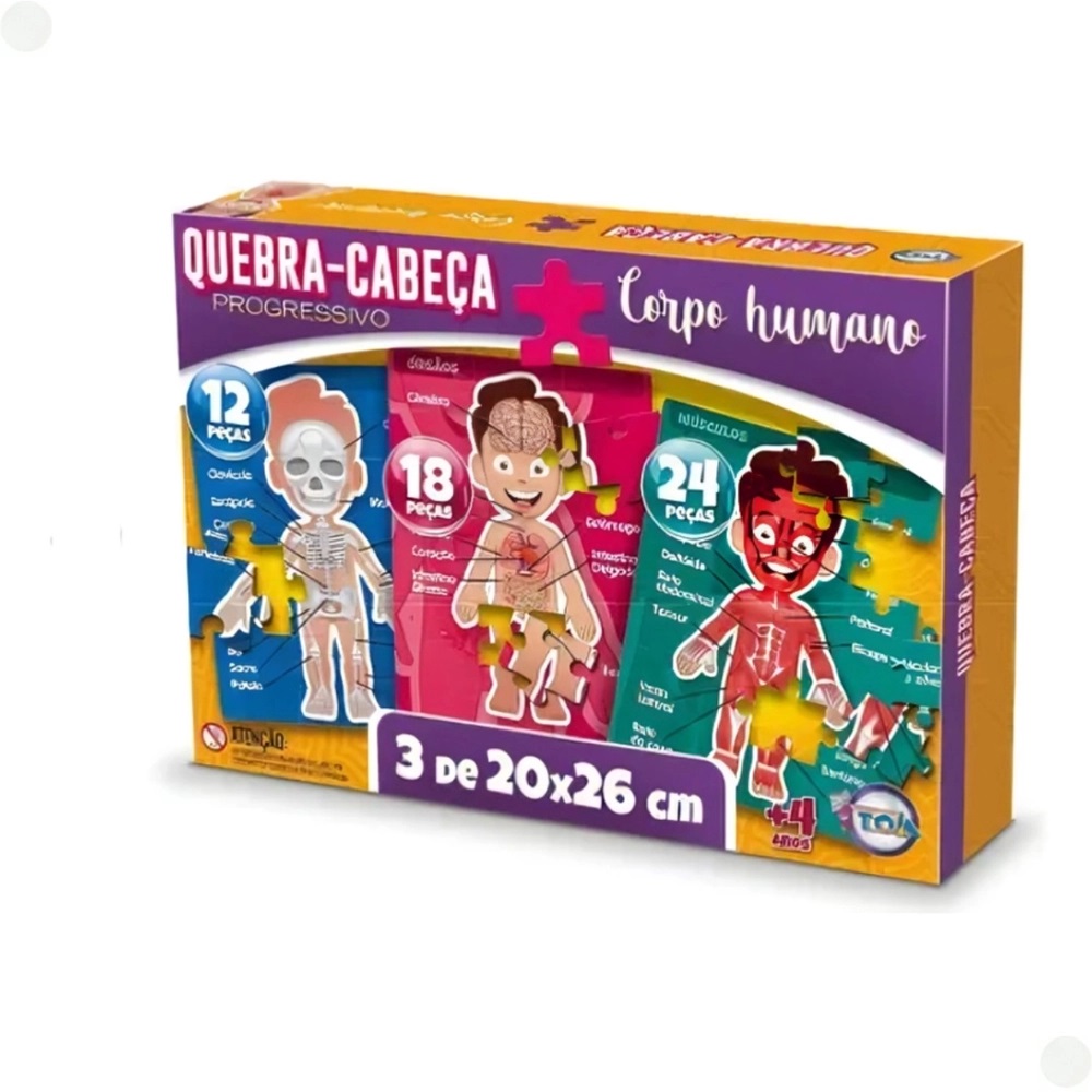 QUEBRA CABEÇA PROGRESSIVO CORPO HUMANO