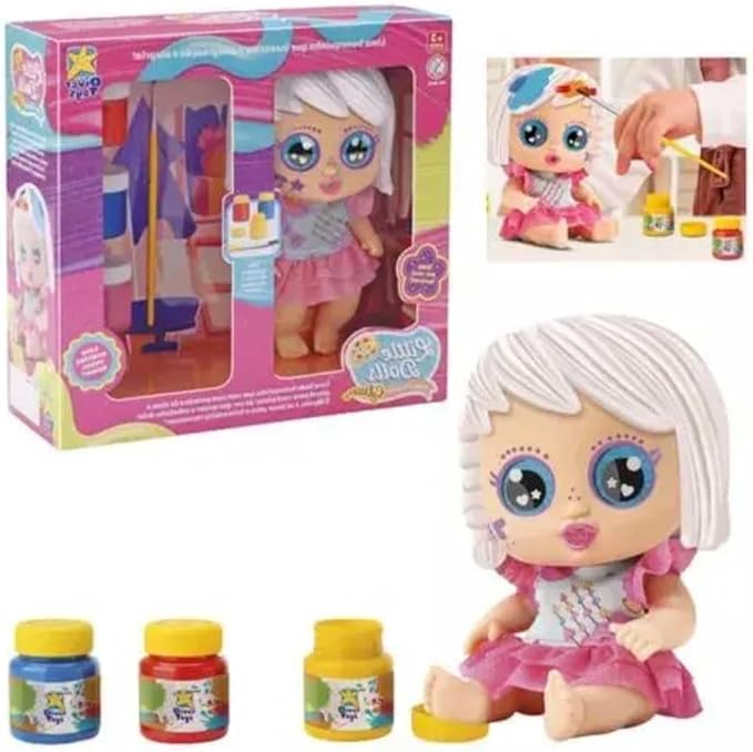 BONECA LITTLE DOLLS GLITTER - PINTA E REPINTA