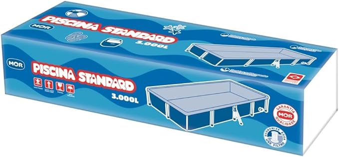 PISCINA COM ARMAÇÃO DE FERRO MOR 3000 LITROS - 1005