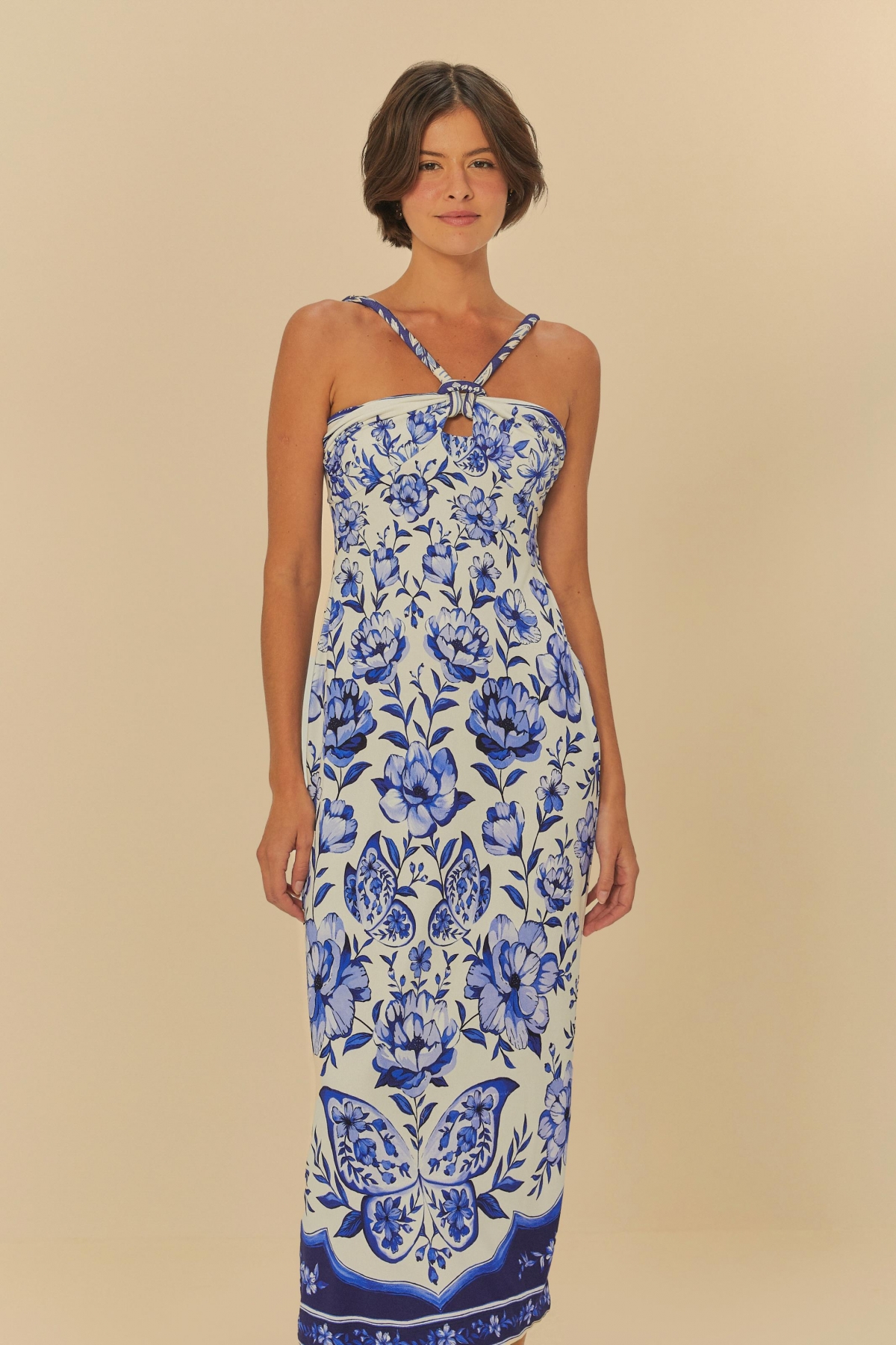 VESTIDO MIDI JARDIM DE PORCELANA