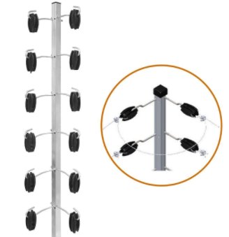 HASTE CERCA QUADRADA 1M 12 ISO CANTO IND
