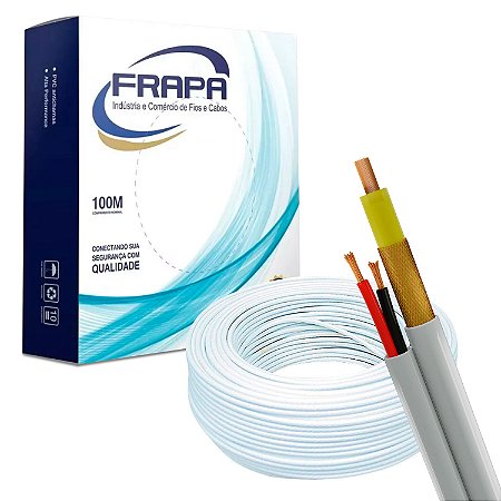 CABO COAXIAL 4MM BIP DUPLA BLINDAGEM 100M FRAPA