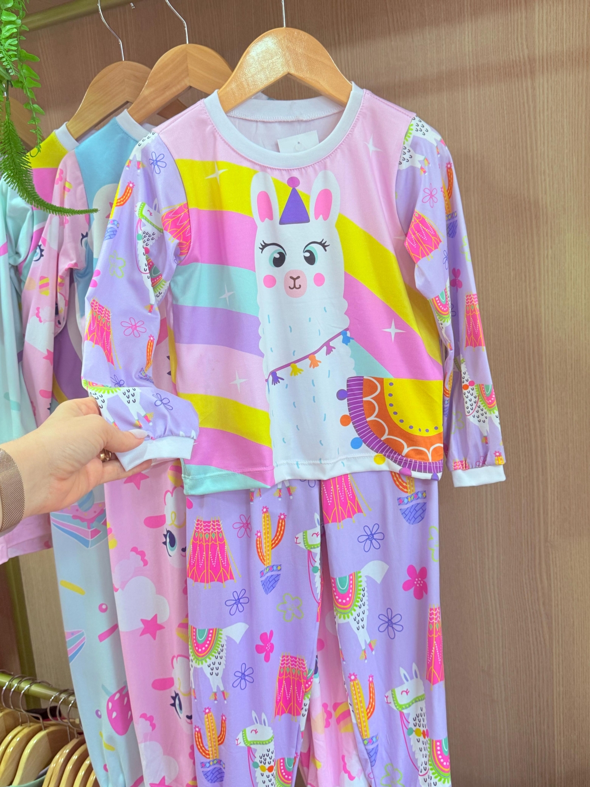 Pijama Manga Longa lhama