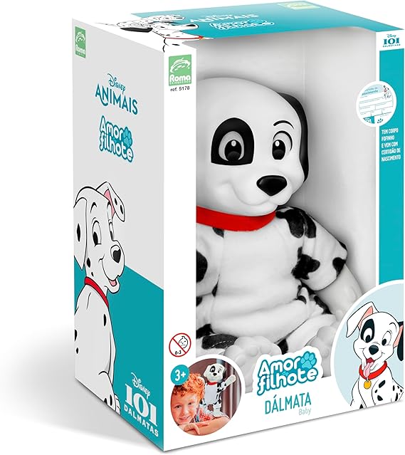 BRINQ ROMA COLECAO AMOR DE FILHOTE DALMATA CACHORRO 5178