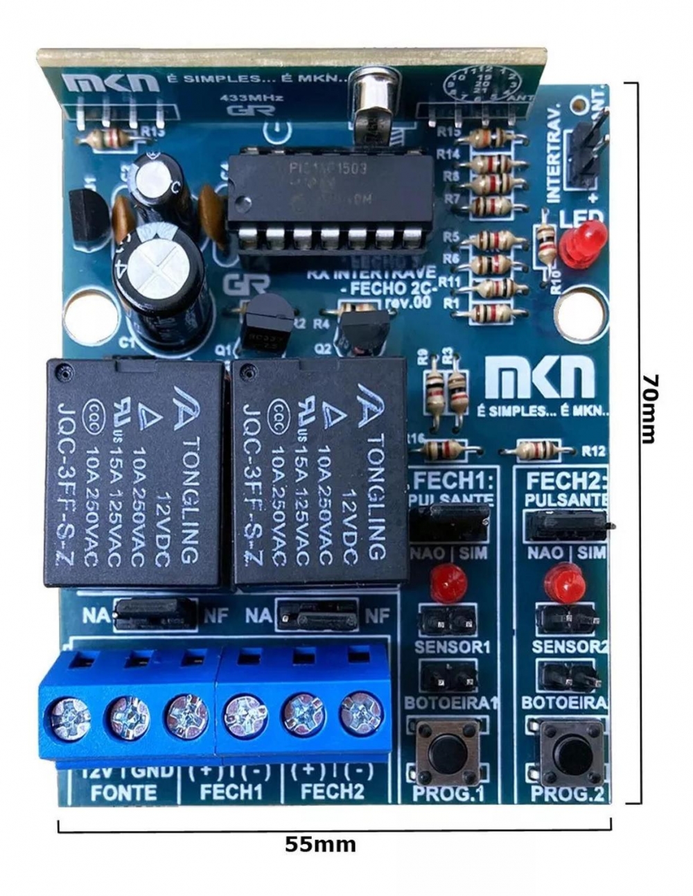 RECEPTOR MKN DUPLA 433MHZ 246TX