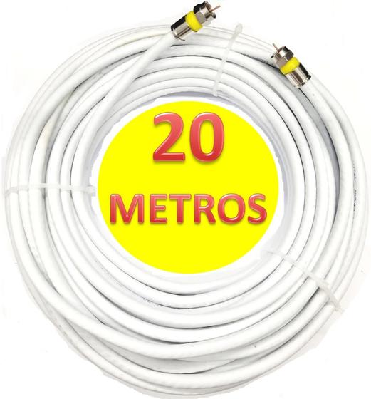 CABO COAXIAL RG06 MONTADO C/CONEC 20M (ANTENA) (P OUT)