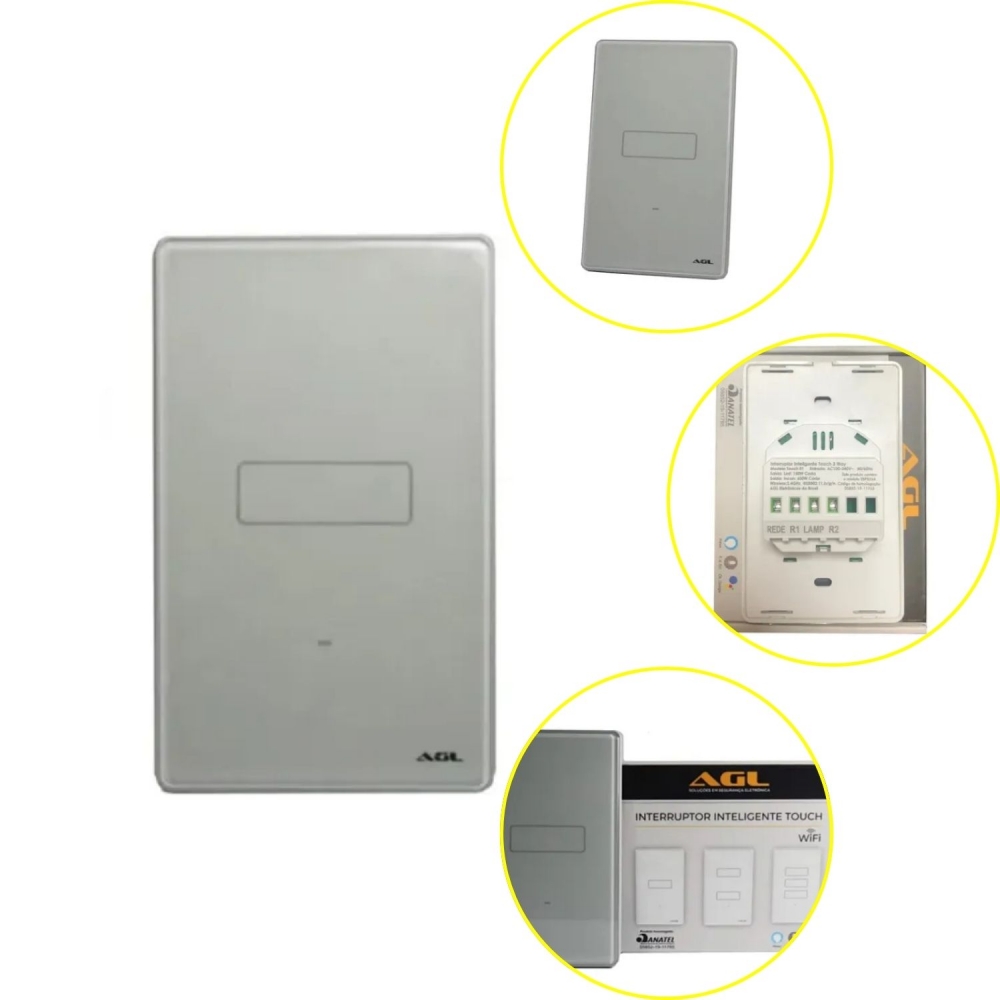 INTERRUPTOR AGL WIFI TOUCH 1 TECLA (P OUT)