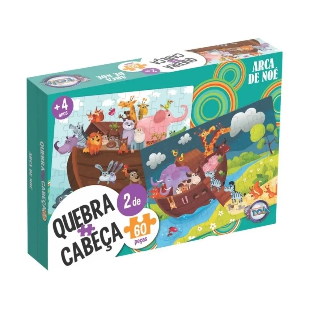QUEBRA CABECA ARCA DE NOE 60 PECAS - TOIA