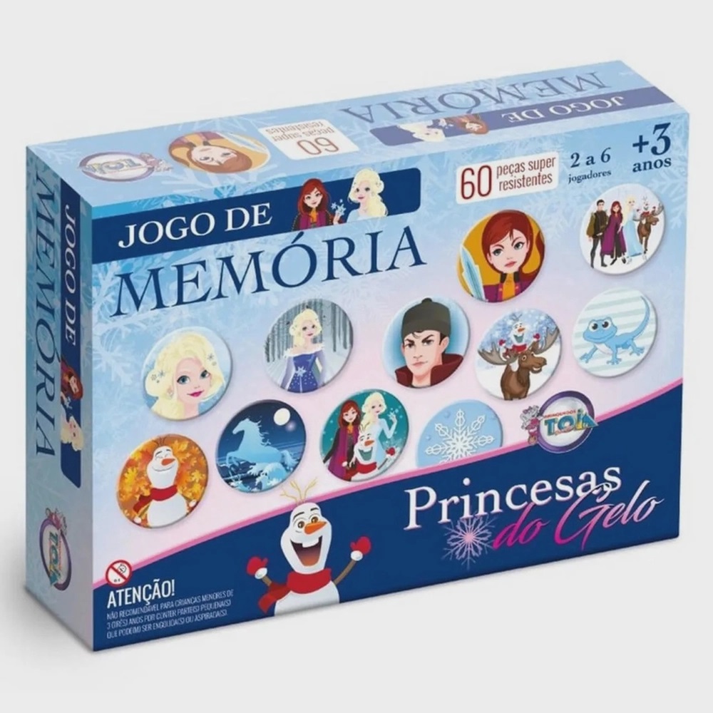 JOGO DE MEMÓRIA PRINCESA DO GELO TOIA 12182