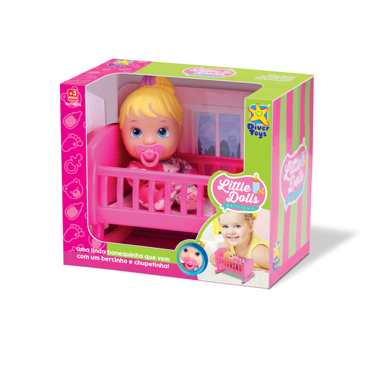 BONECA LITTLE DOLLS BERCINHO - DIVERTOYS 8010