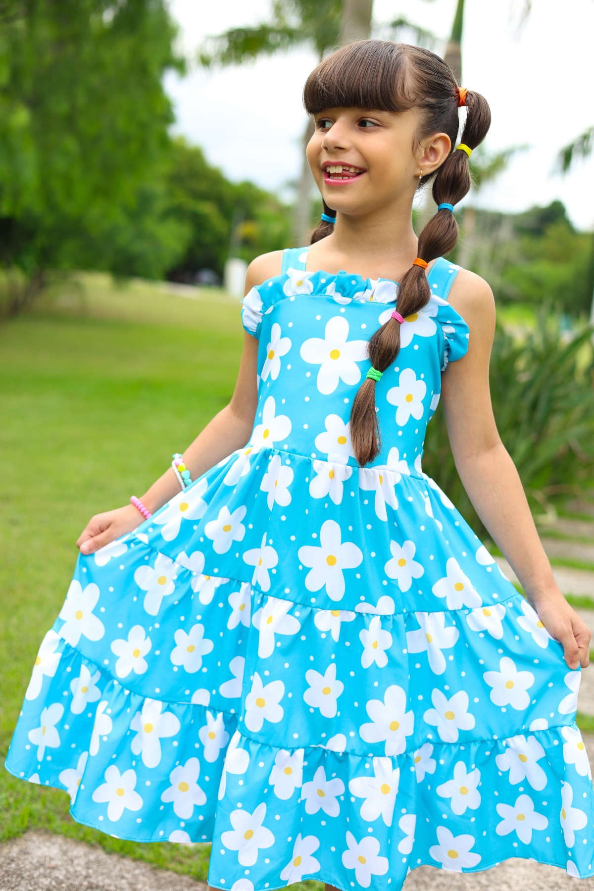 Vestido Margarida Azul