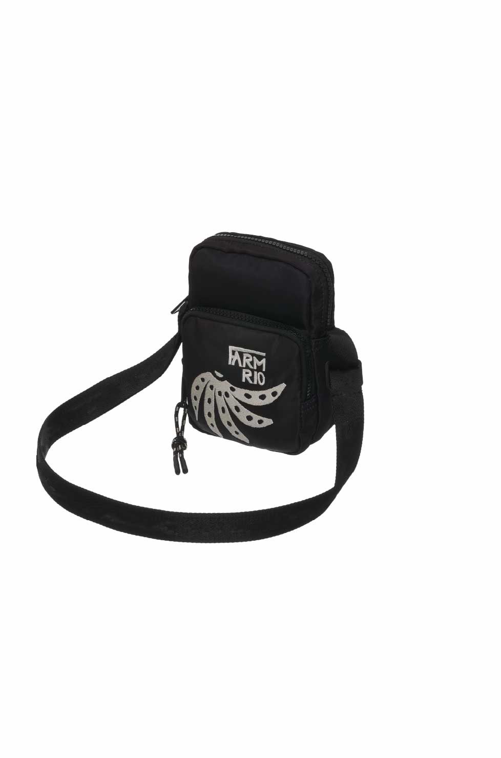 BOLSA FARM DA GEMA GRAFICO TROPICAL PRETA